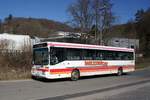 Bus Rheinland-Pfalz: Mercedes-Benz O 407 (BIR-WR 79) vom Omnibusbetrieb Westrich Reisen GmbH, aufgenommen im März 2021 in Herrstein, einer Ortsgemeinde im Landkreis Birkenfeld.
