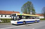 Bus Bad Schlema / Bus Erzgebirge: MAN EL (ASZ-BV 48) der RVE (Regionalverkehr Erzgebirge GmbH), aufgenommen im April 2019 in Bad Schlema (Erzgebirgskreis).