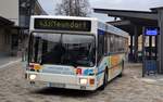 Bus Erzgebirge: MAN EL (ANA-BV 53) der RVE (Regionalverkehr Erzgebirge GmbH), aufgenommen im März 2019 am Busbahnhof von Annaberg-Buchholz (Erzgebirgskreis).