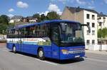 Bus Aue / Bus Erzgebirge: Setra S 415 UL der TJS Reisedienst GmbH, aufgenommen im Juli 2018 im Stadtgebiet von Aue (Sachsen).