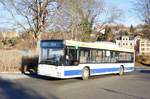 Bus Aue / Bus Erzgebirge: MAN NL der RVE (Regionalverkehr Erzgebirge GmbH), aufgenommen im Dezember 2018 am Bahnhof von Aue (Sachsen).
