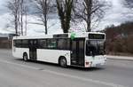 Bus Aue / Stadtbus Aue / Bus Erzgebirge: MAN EL (ASZ-BV 45) der RVE (Regionalverkehr Erzgebirge GmbH), aufgenommen Anfang März 2019 am Bahnhof von Aue (Sachsen).