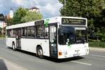 Bus Aue / Bus Erzgebirge: MAN EL (ASZ-BV 51) der RVE (Regionalverkehr Erzgebirge GmbH), aufgenommen im August 2022 im Stadtgebiet von Aue (Sachsen).