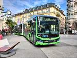 MAN Lion's City 18E, Wagen 552, als Linie 201 am Leopoldsplatz in Baden-Baden am 27.09.2025
