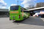 MN-FA 1234 (Mercedes Benz Travego / Mein Fernbus) wird am 06.04.2015 für die Fahrt nach Oberstdorf bereitgestellt.