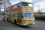 Dieser Büssing DE 72 ist am 06.04.2015 auf der Linie 218 unterwegs.