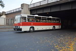  25 Jahre Linie 100  und deswegen sind einige Historische Busse unterwegs zwischen Berlin Zoologischer Garten und Berlin Alexanderplatz. Hier zu sehen ist ein Ikarus 250 59(B-OS 250). Aufgenommen am Bahnhof Berlin Zoologischer Garten / Hertzallee / 31.10.2015.
