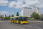 Berlin BVG Scania Citywide Wagen 4450 als Linie M49, Messe Nord ICC, 13.05.2016.