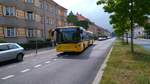 Ein Scania Citywide auf der Linie 130 der BVG kurz nach der Haltestelle Merziger Straße.