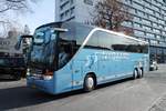 Setra S 416 HDH von 'Nygaards Tourist & Minibusser /DK am Hardenbergplatz /Zoo Berlin, bereits im März 2016.