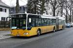 Mercedes -Benz Citaro G, (ex SSB Stuttgart) von Unity -City & Event, während der Grünen Woche in Berlin, nahe dem Olympiastadion im Januar 2019.