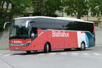 BlaBlaBus /to Europe, mit einem Setra S 516 HD, hier bei der Ankunft am Berlin ZOB im Juni 2020.