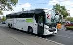 Scania InterLink 'Multitalent' von Röse Reisen/Flixbus, Berlin, nahe ZOB im August 2020.