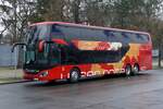Setra S 531DT von urb- unser roter bus. Berlin im Januar 2023.