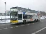 MAN Lion's City DD (Doppelstock) auf der Linie M85 nach Hauptbahnhof an der Haltestelle Washingtonplatz/Hauptbahnhof.