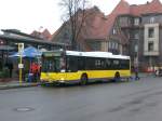 MAN Niederflurbus 2. Generation auf der Linie M27 am S+U Bahnhof Pankow.