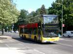 MAN Lion's City DD (Doppelstock) auf der Linie 218 nach Pfaueninsel an der Haltestelle Wannsee Wernerstraße.