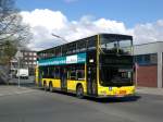 MAN Lion's City DD (Doppelstock) auf der Linie M46 nach U-Bahnhof Britz-Süd an der Haltestelle Hertzallee.