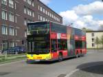 MAN Lion's City DD (Doppelstock) auf der Linie 200 nach Prenzlauer Berg Michelangelostrae an der Haltestelle Hertzallee.