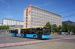 Stadtbus Chemnitz / CVAG Chemnitz: Mercedes-Benz Citaro C2 Gelenkbus der Chemnitzer Verkehrs-AG (CVAG) - Wagen 272, aufgenommen im Juni 2016 in der Innenstadt von Chemnitz.