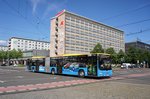 Stadtbus Chemnitz / CVAG Chemnitz: MAN Lion's City GL der Chemnitzer Verkehrs-AG (CVAG) - Wagen 391, aufgenommen im Juni 2016 in der Innenstadt von Chemnitz.