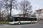 Bus Chemnitz: MAN Lion's City ÜLL der Regiobus Mittelsachsen GmbH, aufgenommen im März 2017 am Omnibusbahnhof in Chemnitz.