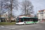 Bus Chemnitz: MAN Lion's City Hybrid der Regiobus Mittelsachsen GmbH, aufgenommen im März 2017 am Omnibusbahnhof in Chemnitz.