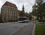 Fahrzeug: Ein moderner Iveco Crossway LE der CoburgMobilBus (CMB) mit dem Kennzeichen CO-RX 2001.