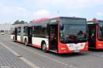 Wagen 277 (MAN Lion`s City G) der Cottbusverkehr auf dem Betriebshof. 28.07.2014