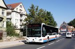 Stadtbus Eisenach: Mercedes-Benz Citaro C2 der KVG Eisenach, eingesetzt im Stadtverkehr. Aufgenommen im August 2016 im Stadtgebiet von Eisenach.