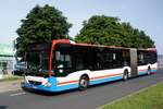 Bus Eisenach / Bus Wartburgkreis: Mercedes-Benz Citaro C2 Gelenkbus (EA-KV 30) vom Verkehrsunternehmen Wartburgmobil (VUW), aufgenommen im August 2021 im Stadtgebiet von Eisenach.