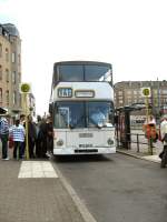 Hist. Doppeldeckerbus in der Hst. U-Bhf. Alt-Tegel als Linie 14E. September 2008