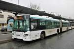BRH ViaBus Scania Citywide am 06.01.18 auf der neuen RMV Schnellbuslinie X57 in Frankfurt Enkheim