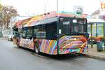 ICB Solaris Urbino Hydrogen Wasserstoff Bus Wagen 252 am 19.11.22 in Frankfurt am Main Westbahnhof 