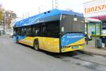 ICB Solaris Urbino Hydrogen Wasserstoffbus Wagen 242 am 10.12.22 mit einer wichtigen Botschaft in diesen Jahr 2022.