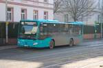 Transdev Rhein Main Mercedes Benz Citaro K Wagen 4222 am 07.02.26 in Frankfurt am Main