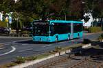 Brandneuer ICB Mercedes Benz Citaro 2 G Wagen 320 am 03.10.26 in Frankfurt am Main auf der Linie M34