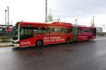 MitBus MAN Lions City Efficient Hybrid CNG am 13.04.23 in Gießen Bahnhof