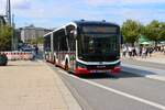 Hamburger Hochbahn MAN Lions City G Electric Wagen 3310 am 14.07.25 am Jungernstieg