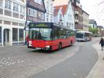 Mercedes-Benz O 405 N (Niederflur-Stadtversion) auf der Linie 431 nach Tespe Elbuferstrae an der Haltestelle Bergedorf Kupferhof.