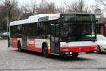 Der MAN NL 263 2.Gen 2255 am 5.April 2010 in U-Niendorf Markt. Der Fahrer hatte 10 min spter arge Probleme den Bus wieder zum laufen zu zwingen.