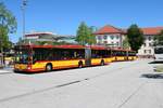 HSB Mercedes Benz Citaro 1 Facelift G Wagen 94 und Wagen xx am 28.06.19 in Hanau Freiheitsplatz 