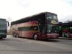 Ein Van Hool Doppeldecker in Karlsruhe Messe am 15.01.11