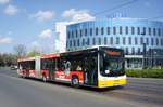 Stadtbus Mainz: MAN Lion's City G der DB Regio Bus Südwest GmbH (Rhein-Nahe-Bus / ORN - Omnibusverkehr Rhein-Nahe GmbH), aufgenommen im April 2017 in der Nähe der Haltestelle  Bismarckplatz 