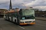 Autobus Sippel Volvo 7700 am 18.01.20 auf der Theodor Heuss Brücke die zur Zeit für Autos gesperrt ist