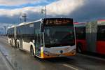Mainzer Mobilität Mercedes Benz Citaro 2 G Wagen 958 am 18.01.20 auf der Theodor Heuss Brücke die zur Zeit für Autos gesperrt ist