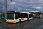 Mainzer Mobilität Mercedes Benz Citaro 2 G Wagen 949 am 18.01.20 auf der Theodor Heuss Brücke die zur Zeit für Autos gesperrt ist