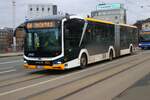 Mainzer Mobilität MAN Lions E City Wagen 611 am 12.02.24 in Mainz Hauptbahnhof