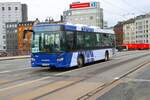 RNN Scania Überlandbus am 12.02.24 in Mainz Hauptbahnhof