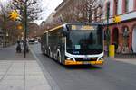 DB Regiobus Mitte MAN Lions City Wagen 541 am 31.12.25 am Höfchen in der Innenstadt